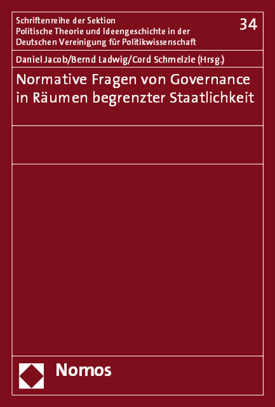 Cover of book: Normative Fragen von Governance in Räumen begrenzter Staatlichkeit