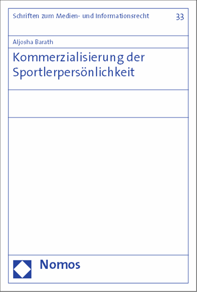 Cover of book: Kommerzialisierung der Sportlerpersönlichkeit