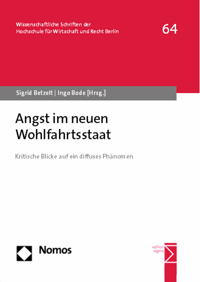 Cover of book: Angst im neuen Wohlfahrtsstaat