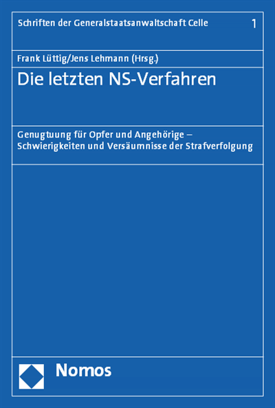 Cover des Buchs: Die letzten NS-Verfahren