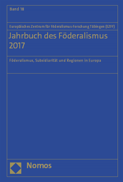 Cover of book: Jahrbuch des Föderalismus 2017