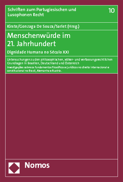 Cover of book: Menschenwürde im 21. Jahrhundert | Dignidade Humana no Século XXI