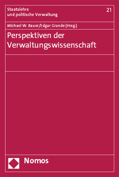 Cover des Buchs: Perspektiven der Verwaltungswissenschaft