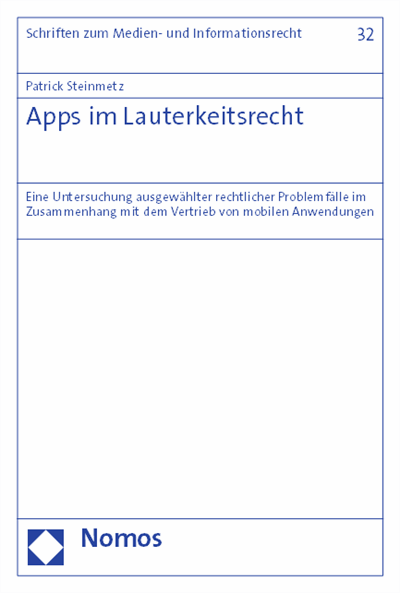 Cover of book: Apps im Lauterkeitsrecht