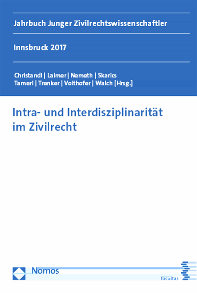 Cover des Buchs: Intra- und Interdisziplinarität im Zivilrecht