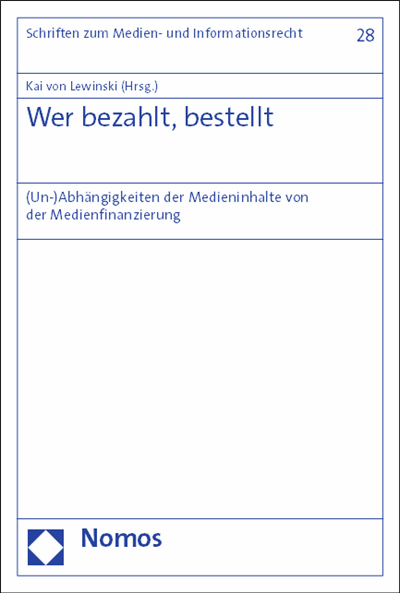 Cover of book: Wer bezahlt, bestellt