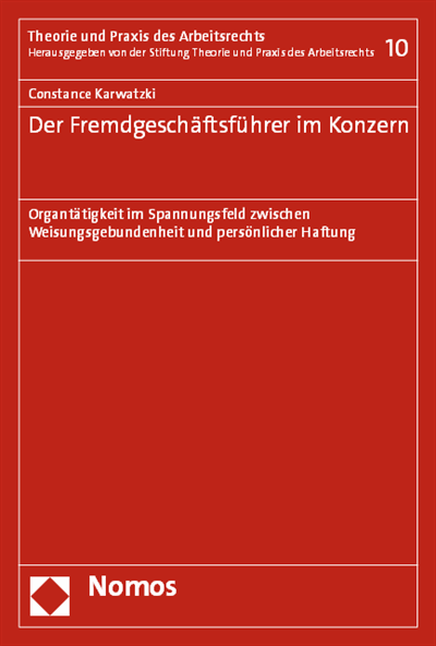 Cover des Buchs: Der Fremdgeschäftsführer im Konzern