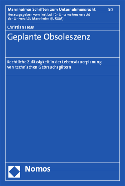 Cover des Buchs: Geplante Obsoleszenz