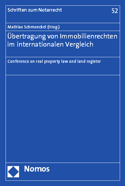 Cover of book: Übertragung von Immobilienrechten im internationalen Vergleich