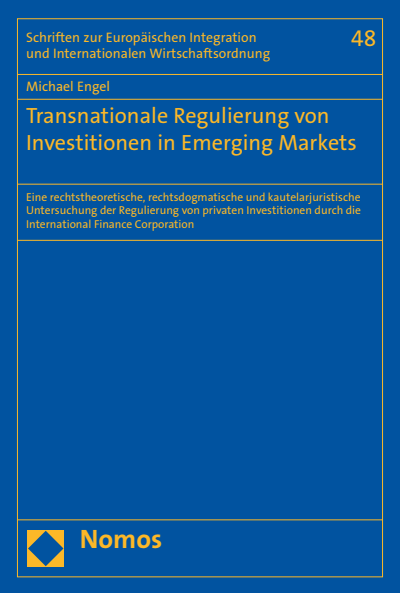 Cover des Buchs: Transnationale Regulierung von Investitionen in Emerging Markets