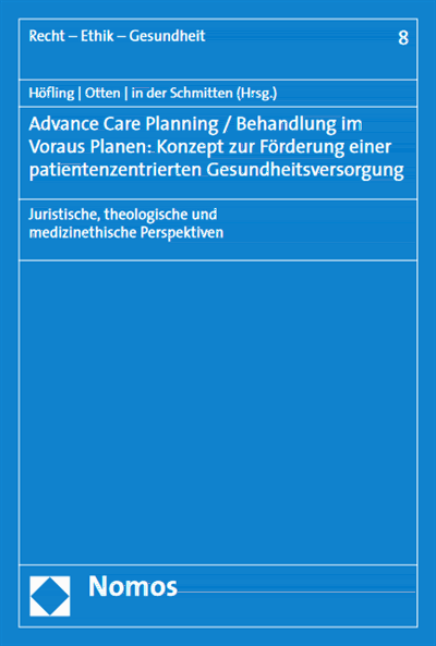Cover of book: Advance Care Planning / Behandlung im Voraus Planen: Konzept zur Förderung einer patientenzentrierten Gesundheitsversorgung