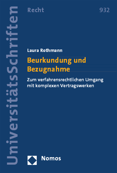 Cover des Buchs: Beurkundung und Bezugnahme