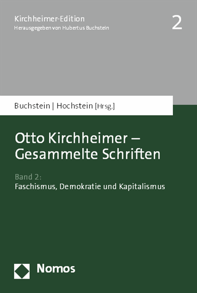 Cover of book: Otto Kirchheimer - Gesammelte Schriften 