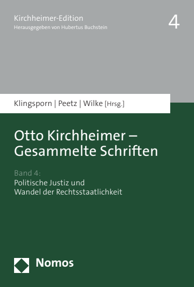 Cover of book: Otto Kirchheimer - Gesammelte Schriften 