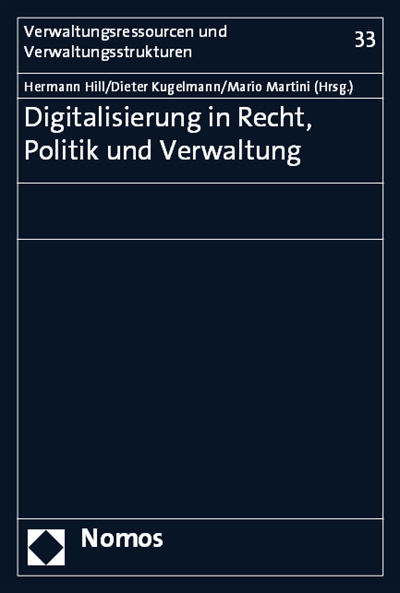 Cover of book: Digitalisierung in Recht, Politik und Verwaltung