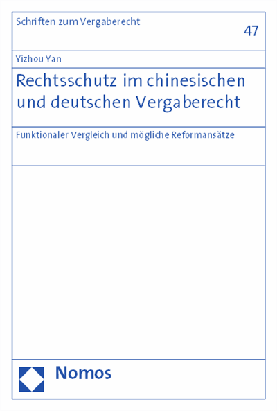 Cover of book: Rechtsschutz im chinesischen und deutschen Vergaberecht
