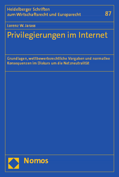 Cover of book: Privilegierungen im Internet