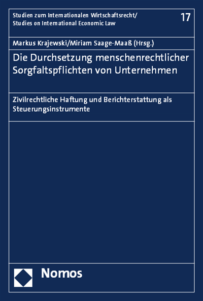 Cover of book: Die Durchsetzung menschenrechtlicher Sorgfaltspflichten von Unternehmen 