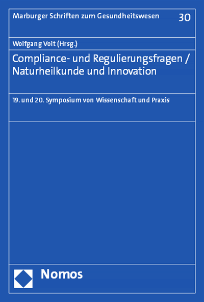 Cover of book: Compliance- und Regulierungsfragen / Naturheilkunde und Innovation