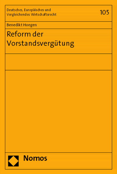 Cover of book: Reform der Vorstandsvergütung