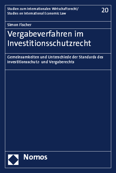 Cover of book: Vergabeverfahren im Investitionsschutzrecht