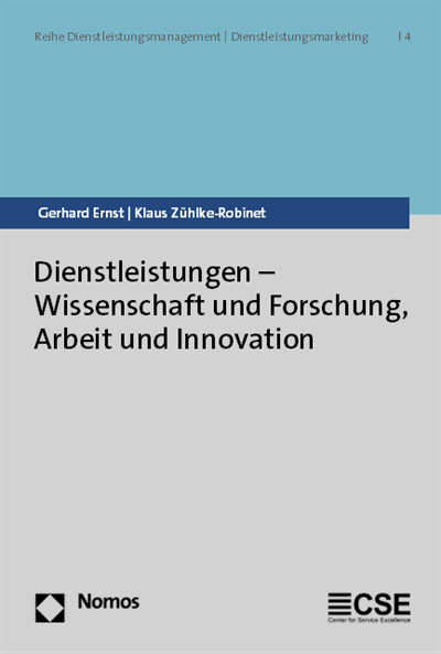 Cover of book: Dienstleistungen - Wissenschaft und Forschung, Arbeit und Innovation