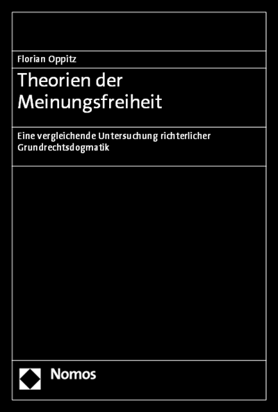 Cover of book: Theorien der Meinungsfreiheit