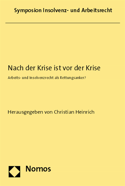Cover of book: Nach der Krise ist vor der Krise