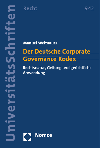 Cover des Buchs: Der Deutsche Corporate Governance Kodex
