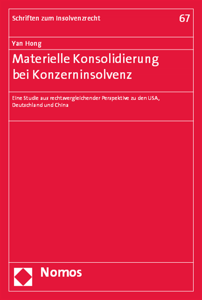 Cover des Buchs: Materielle Konsolidierung bei Konzerninsolvenz