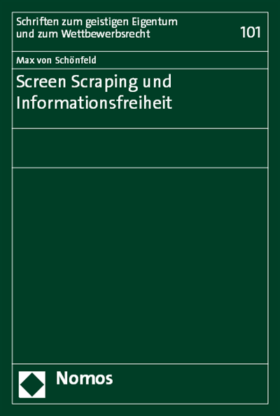 Cover des Buchs: Screen Scraping und Informationsfreiheit