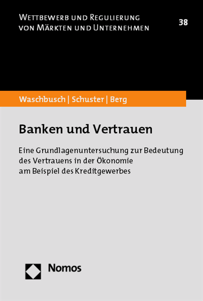 Cover of book: Banken und Vertrauen