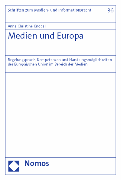 Cover of book: Medien und Europa