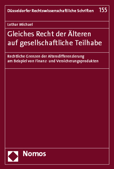 Cover of book: Gleiches Recht der Älteren auf gesellschaftliche Teilhabe