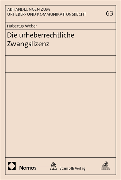 Cover des Buchs: Die urheberrechtliche Zwangslizenz