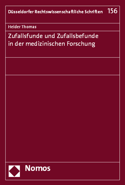 Cover des Buchs: Zufallsfunde und Zufallsbefunde in der medizinischen Forschung