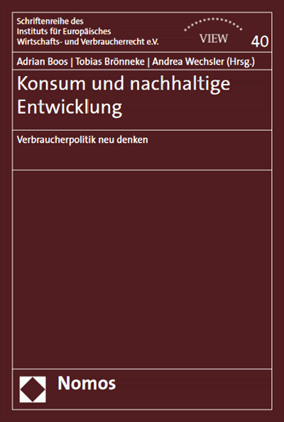 Cover des Buchs: Konsum und nachhaltige Entwicklung