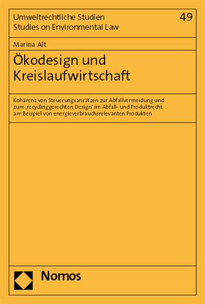 Cover des Buchs: Ökodesign und Kreislaufwirtschaft