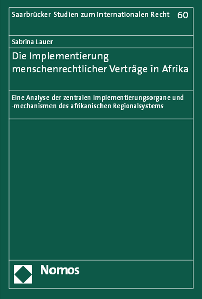 Cover of book: Die Implementierung menschenrechtlicher Verträge in Afrika