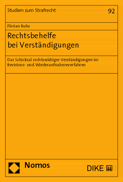 Cover des Buchs: Rechtsbehelfe bei Verständigungen