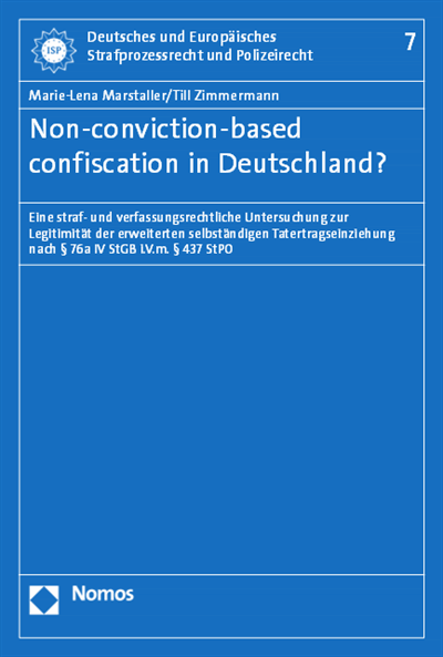 Cover des Buchs: Non-conviction-based confiscation in Deutschland?