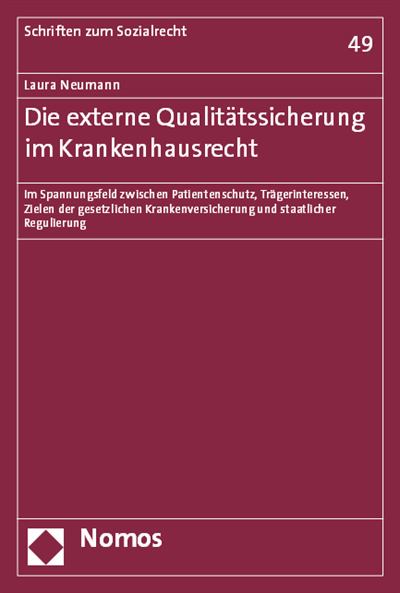 Cover of book: Die externe Qualitätssicherung im Krankenhausrecht