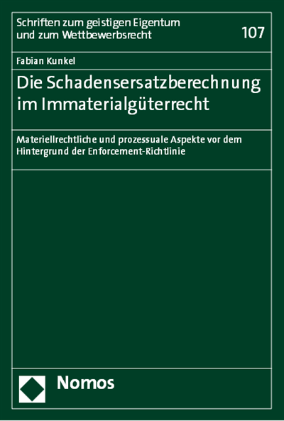 Cover des Buchs: Die Schadensersatzberechnung im Immaterialgüterrecht