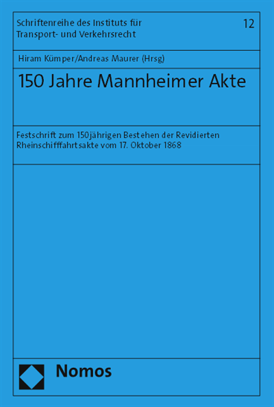 Cover of book: 150 Jahre Mannheimer Akte