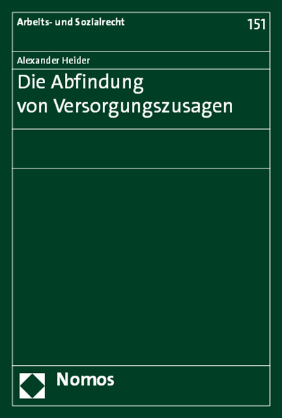 Cover des Buchs: Die Abfindung von Versorgungszusagen