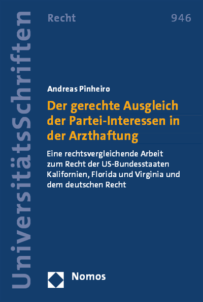 Cover of book: Der gerechte Ausgleich der Partei-Interessen in der Arzthaftung