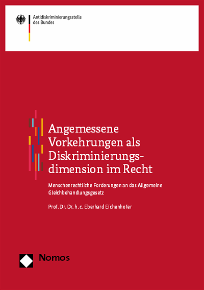 Cover des Buchs: Angemessene Vorkehrungen als Diskriminierungsdimension im Recht