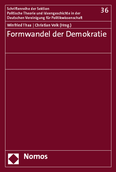 Cover des Buchs: Formwandel der Demokratie