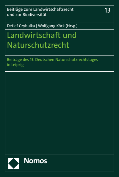 Cover des Buchs: Landwirtschaft und Naturschutzrecht