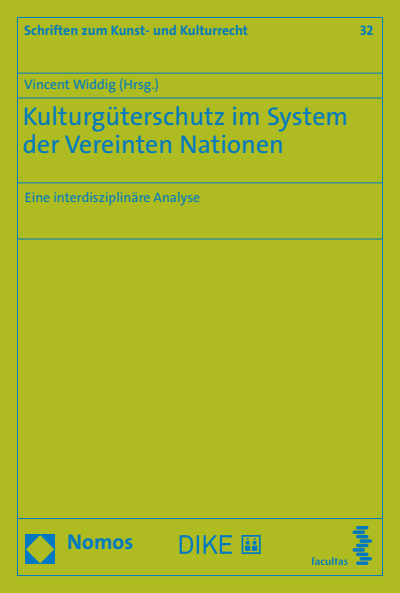 Cover of book: Kulturgüterschutz im System der Vereinten Nationen
